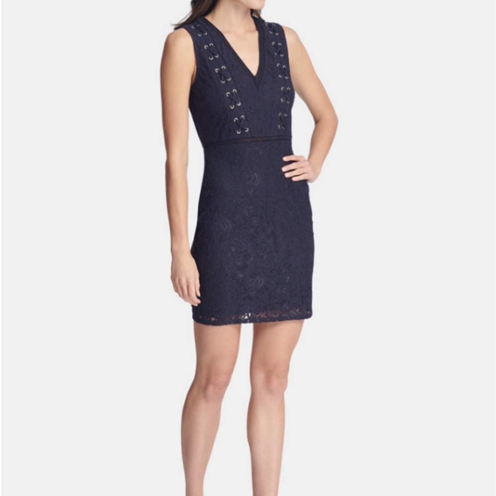 NWOT Guess Sleeveless lace-up bodycon dress